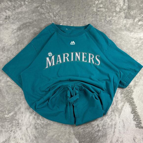 Majestic Athletic Other - Majestic MLB Seattle Mariners Logo Teal Baseball Short Sleeve T-Shirt Small